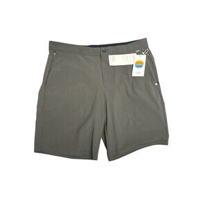 Vuori Men’s Fleet Shorts Performance Zip Pocket Sz Large Dark Oregano Green